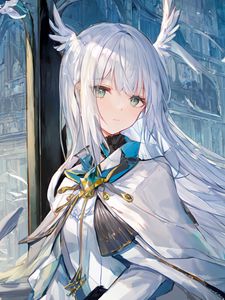 Preview wallpaper girl, wings, light, anime