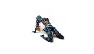 Preview wallpaper girl, wire, figurine, plexus