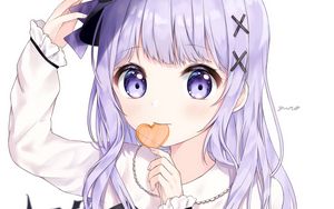 Preview wallpaper girl, witch, hat, lollipop, halloween, anime