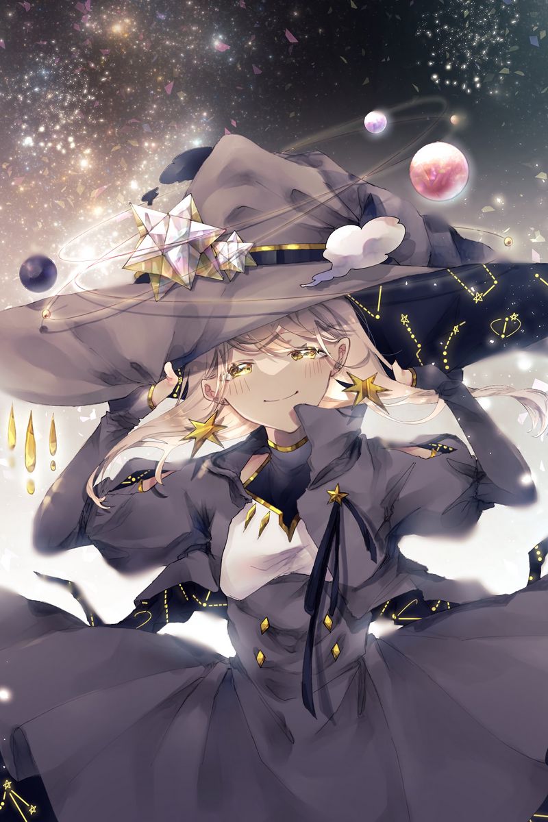 Premium AI Image | Cute witch girl on halloween night anime art for desktop  wallpaper