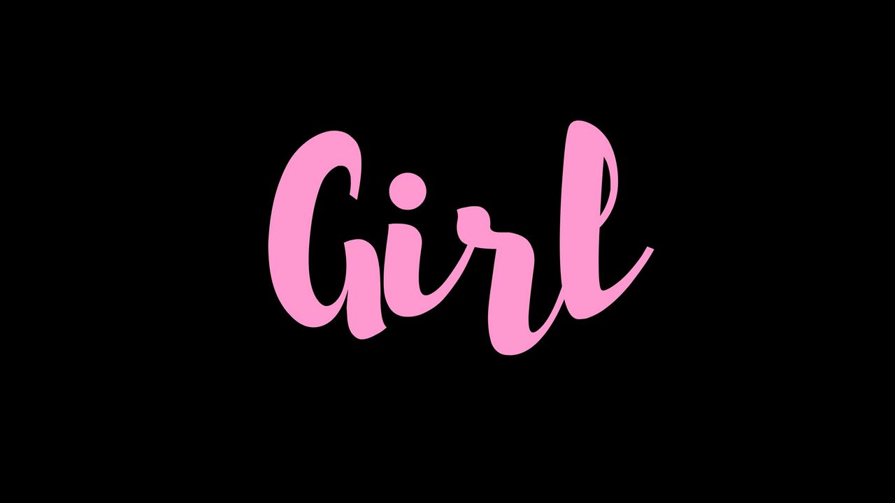 Wallpaper girl, word, inscription, pink hd, picture, image