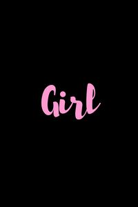 Preview wallpaper girl, word, inscription, pink