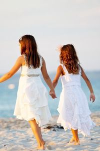 Preview wallpaper girls, children, coast, ocean, sea