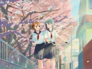 Preview wallpaper girls, girlfriends, uniform, schoolgirls, anime, art