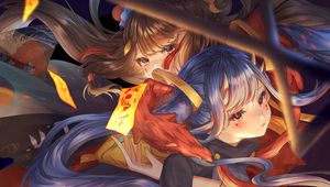 Preview wallpaper girls, kimono, characters, anime, art