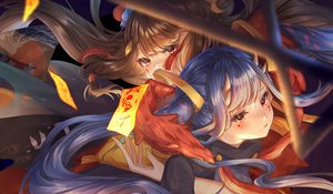 Preview wallpaper girls, kimono, characters, anime, art