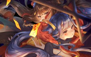 Preview wallpaper girls, kimono, characters, anime, art