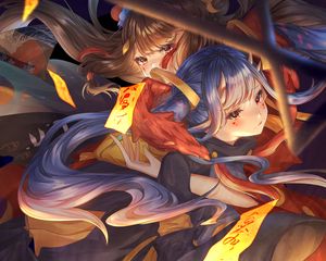 Preview wallpaper girls, kimono, characters, anime, art