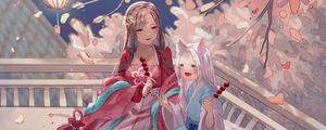 Preview wallpaper girls, kimono, holiday, anime