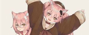 Preview wallpaper girls, neko, ears, anime, art