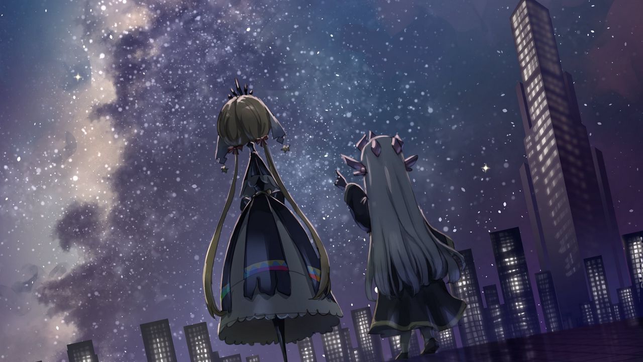 Wallpaper girls, princesses, stars, buildings, anime