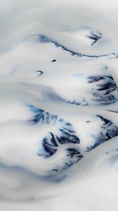 Preview wallpaper glacial stream, glacier, snow, aerial view