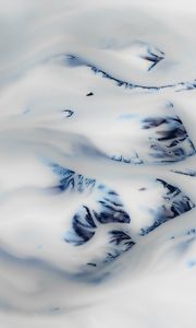 Preview wallpaper glacial stream, glacier, snow, aerial view