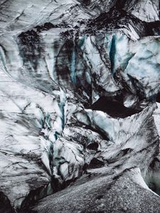 Preview wallpaper glacier, cave, surface, iceland