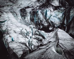 Preview wallpaper glacier, cave, surface, iceland