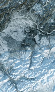 Preview wallpaper glacier, ice, aerial view, snow, texture