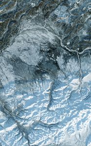 Preview wallpaper glacier, ice, aerial view, snow, texture