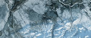 Preview wallpaper glacier, ice, aerial view, snow, texture