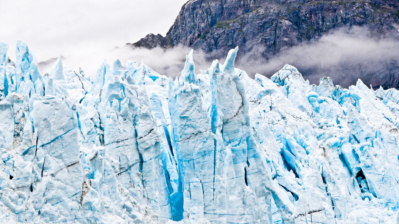 Wallpaper glacier, ice, frozen, mountains, landscape
