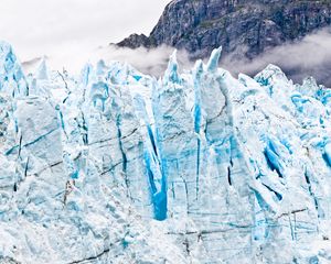 Preview wallpaper glacier, ice, frozen, mountains, landscape