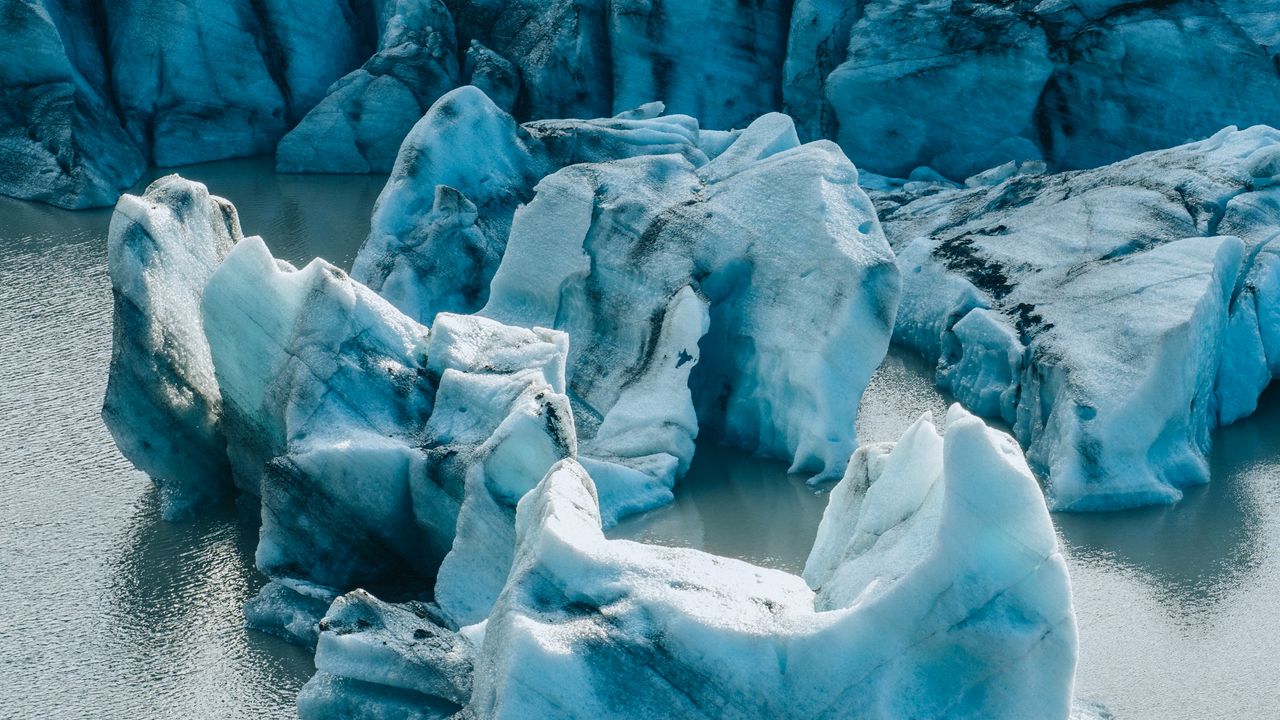 Wallpaper glacier, ice, frozen, water, nature