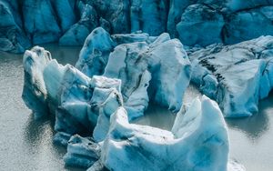 Preview wallpaper glacier, ice, frozen, water, nature