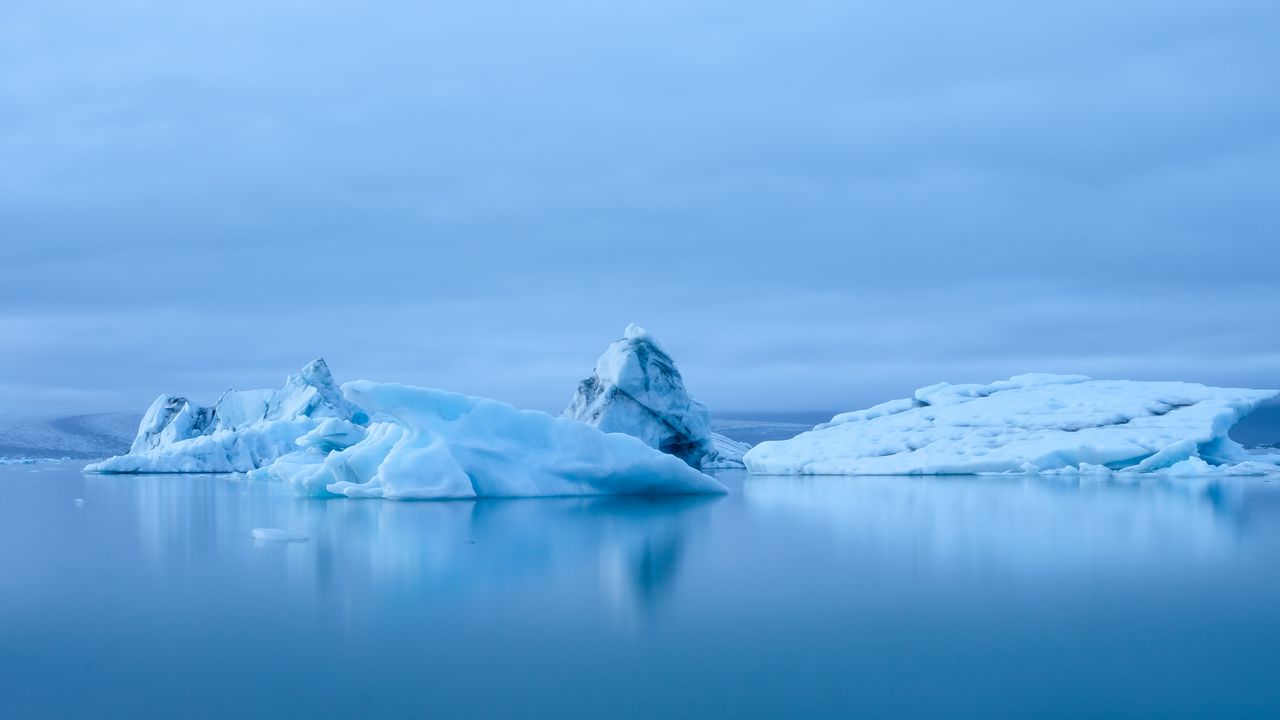 Wallpaper glacier, ice, iceberg, snow, water