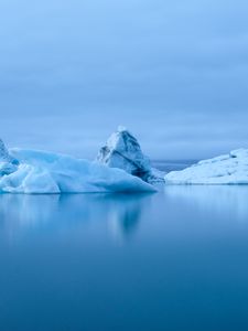 Preview wallpaper glacier, ice, iceberg, snow, water