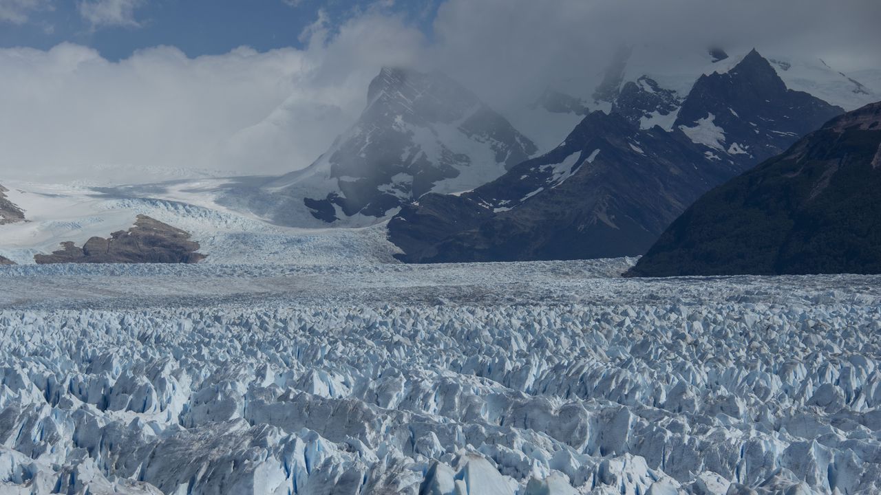 Wallpaper glacier, ice, mountains, frozen, landscape