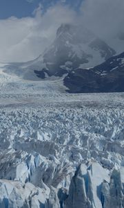 Preview wallpaper glacier, ice, mountains, frozen, landscape