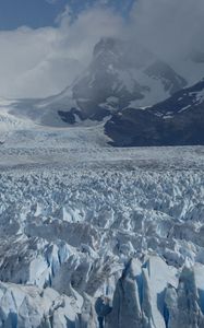 Preview wallpaper glacier, ice, mountains, frozen, landscape