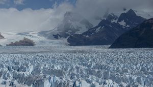 Preview wallpaper glacier, ice, mountains, frozen, landscape