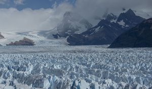 Preview wallpaper glacier, ice, mountains, frozen, landscape