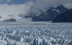 Preview wallpaper glacier, ice, mountains, frozen, landscape