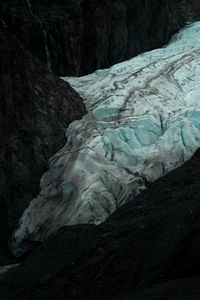 Preview wallpaper glacier, ice, snow, rocks, frozen