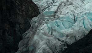 Preview wallpaper glacier, ice, snow, rocks, frozen