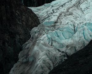 Preview wallpaper glacier, ice, snow, rocks, frozen