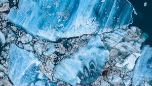 Preview wallpaper glacier, ice, water, river, nature