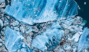 Preview wallpaper glacier, ice, water, river, nature