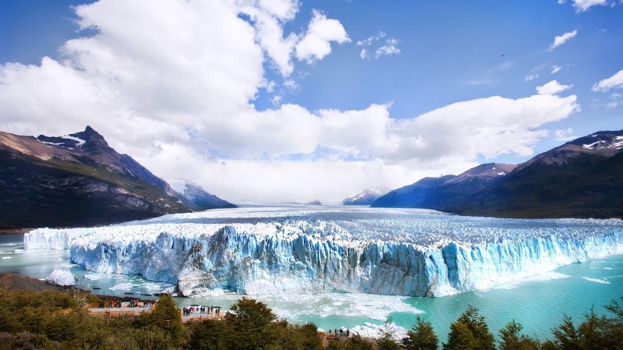 Wallpaper glacier, iceberg, cold, tourists, blocks, excursion