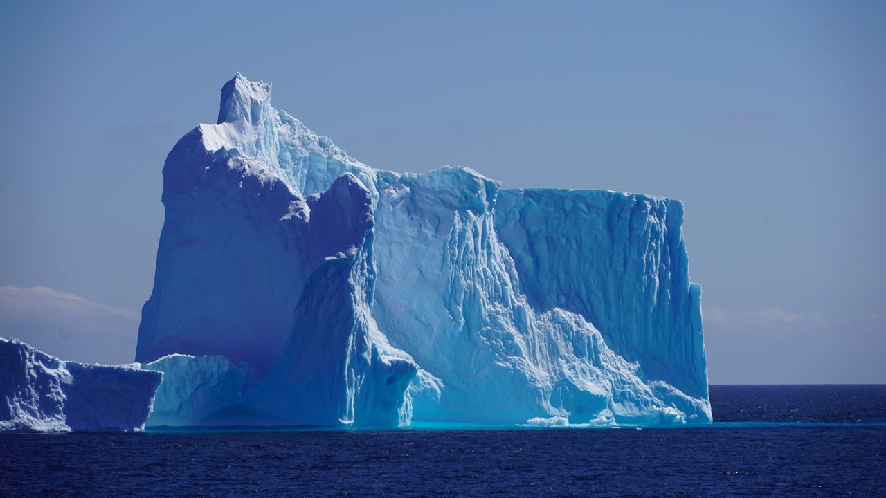 Wallpaper glacier, iceberg, ice, ice floes, ocean