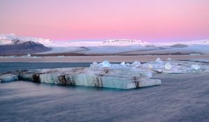 Preview wallpaper glacier, lagoon, ice, landscape, iceland