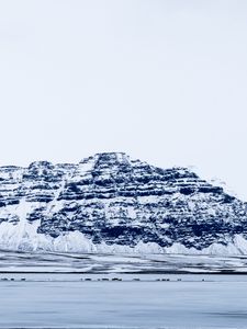 Preview wallpaper glacier, snow, fog, iceland