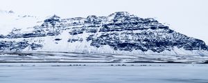 Preview wallpaper glacier, snow, fog, iceland