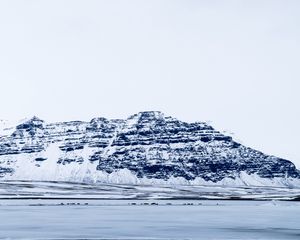 Preview wallpaper glacier, snow, fog, iceland