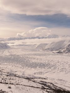 Preview wallpaper glacier, snow, winter, relief