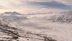 Preview wallpaper glacier, snow, winter, relief