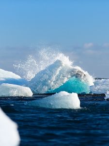 Preview wallpaper glacier, vatnajokull, iceland, ice, snow