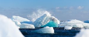 Preview wallpaper glacier, vatnajokull, iceland, ice, snow