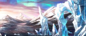 Preview wallpaper glaciers, ice, ice blocks, snow, art